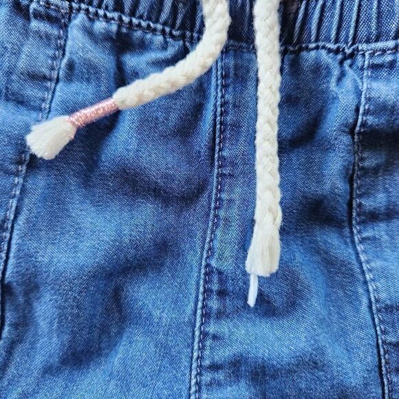 Okie dokie girls 3t pull on blue shorts lightweight comfortable 100% cotton - Picture 2 of 5